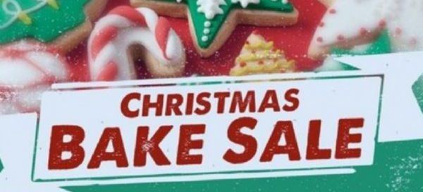 Christmas bake sale banner. Christmas bake sale banner