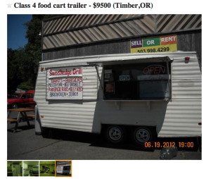 Screen Shot of Food Cart Craigslist