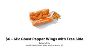 $6 Ghost Pepper Wings