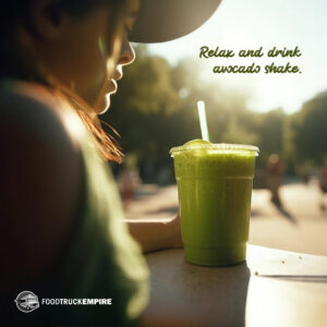 Relax and drink avocado shake.