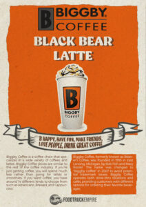 Biggby Coffee menu poster
