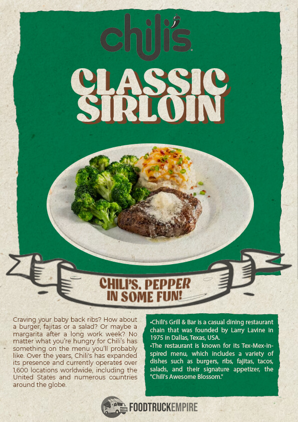 Chili's menu poster 