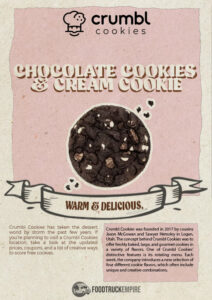 Crumbl Cookies menu poster