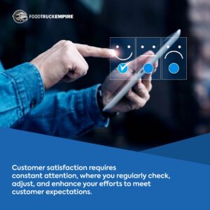 Customer satisfaction requires constant attention, where you regularly check, adjust, and enhance your efforts to meet customer expectations.
