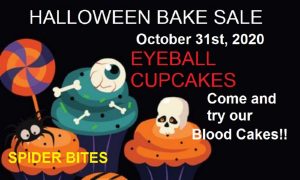 Having a bake sale with Halloween-themed cakes is great fun