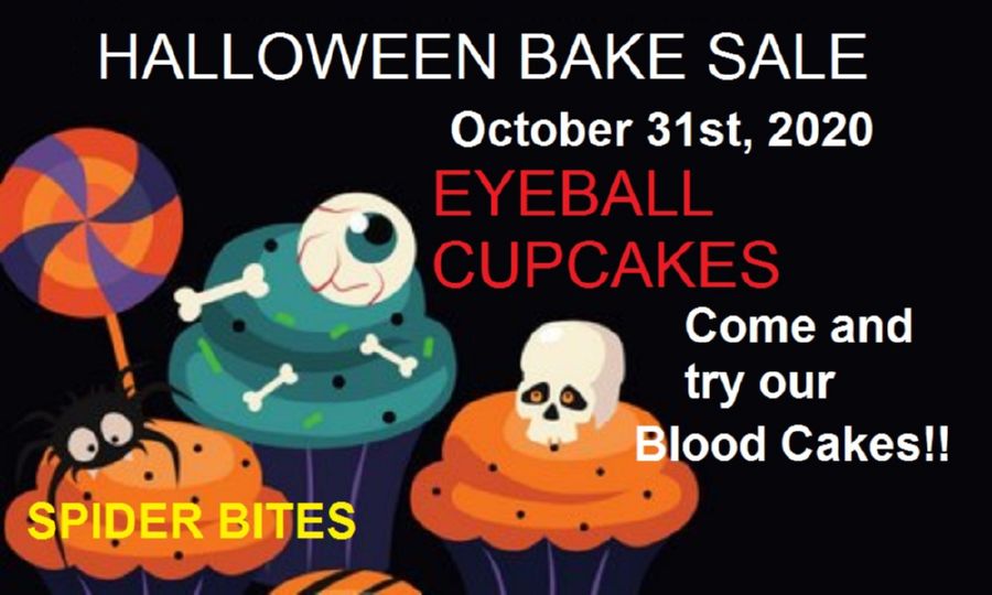 Having a bake sale with Halloween-themed cakes is great fun
