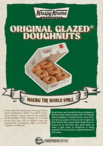 Krispy Kreme menu poster