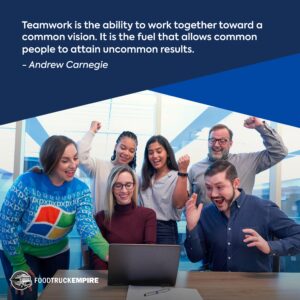 Teamwork is the ability to work together toward a common vision. It is the fuel that allows common people to attain uncommon results. - Andrew Carnegie