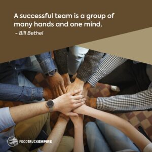 A successful team is a group of many hands and one mind. - Bill Bethel