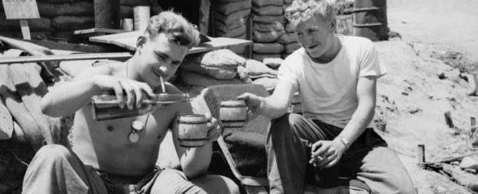 Soldiers having a quiet drink at the end of a long day... Soldiers having a quiet drink at the end of a long day...