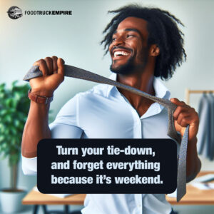 Turn your tie-down and forget everything because it's weekend.