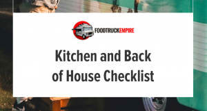 back of house checklist