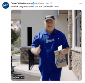 Culver's Takeout.