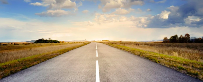 Stay focused on the road ahead. driving