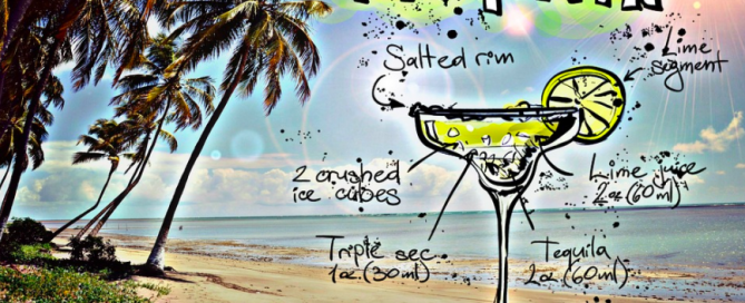 A margarita on the beach. margarita beach