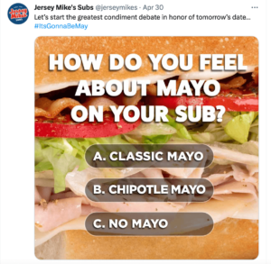 Do you like mayo on your sub?