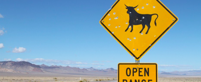 A reminder of the history of the open range. open range