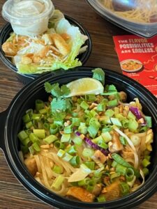 Caesar Side Salad and Pad Thai