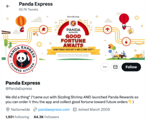 Panda Express social 
