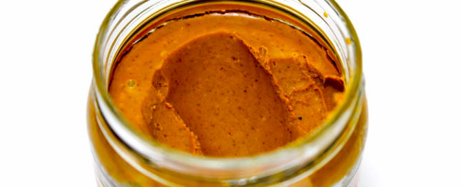 Organic peanut butter jar. peanut butter jar