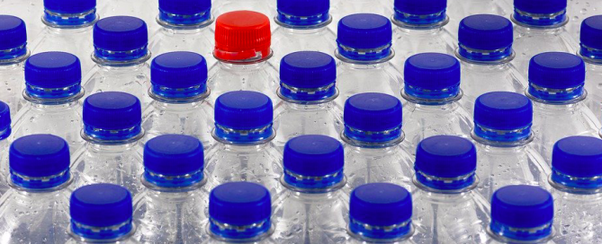 plastic water bottles
