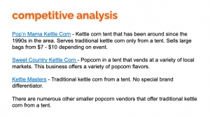 popcorn competitive analysis