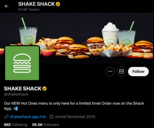 Shake Shack social media