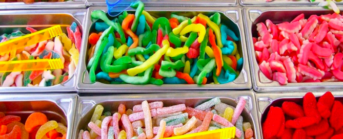 A sweet shop buffet. sweet shop