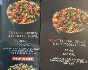 teriyaki chicken broccoli bowl price increase